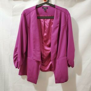 Torrid Women's 2/ 2X Purple 3/4 Sleeve Open Blazer